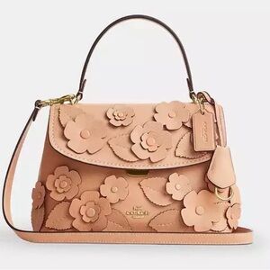 Emory Top Handle Bag With Floral Applique